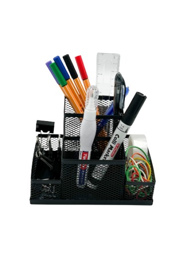 Organizér na stôl Pen&GO 4 priehradky sieťovaná skrinka na náradie PG9056 Black