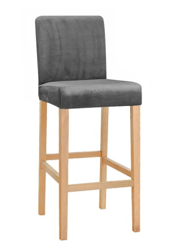POTAH NA SIVÁ ELASTICKÁ VELÚROVÁ HOKER STOLIČKA