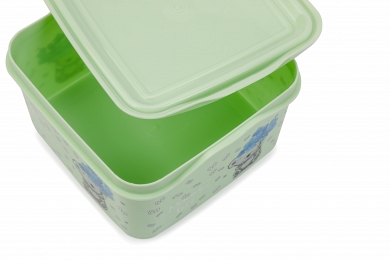 ZATVORENÝ KONTAJNER hračky raňajkový box mint