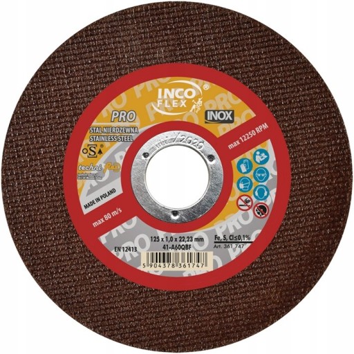 Kotúč rezný 125x1,5 - INCOFlex INOX PRO