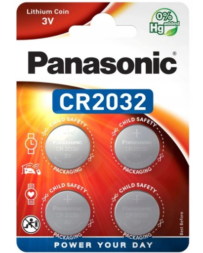 PANASONIC CR2032 LÍTIOVÁ BATÉRIA 3V BLISTER 4 KS