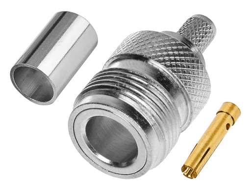 N 50Ohm zásuvka krimpovaná pre kábel H-155