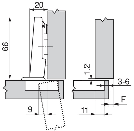 BLUM PREKRÝVANÝ PÁNT 71M2550+ VODIČ