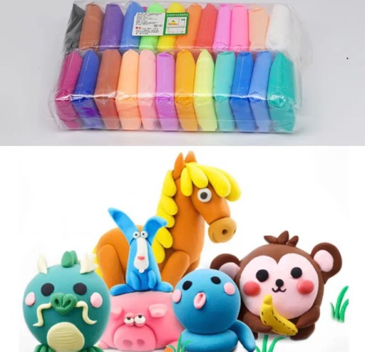 POLYMÉR PLASTICÍN SENSO FOAM CLAY SENZORY HMOTA SADA 24 KS