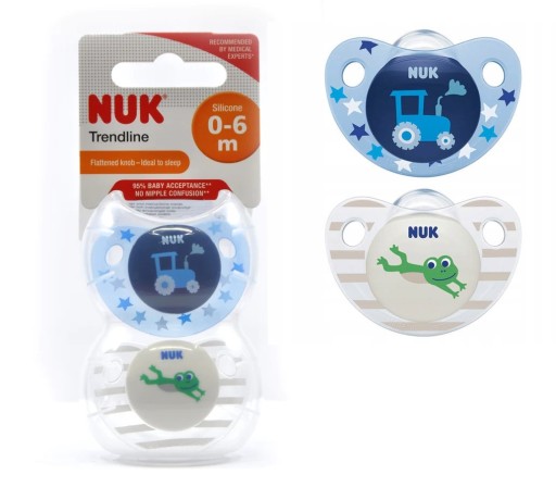 Nuk silikónový cumlík 0-6m TRENDLINE ADORE žabka 2 ks