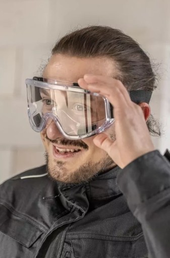 Transparentné UV ochranné okuliare, ANTI-FOG, odolné proti POškriabaniu
