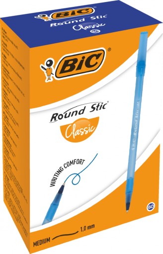 KANCELÁRSKE PERO BIC ROUND STIC BLUE 1 ks