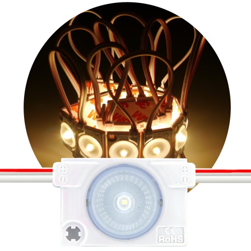 EFEKTÍVNY modul SMD 2835 24V 1W teplá biela 3000K
