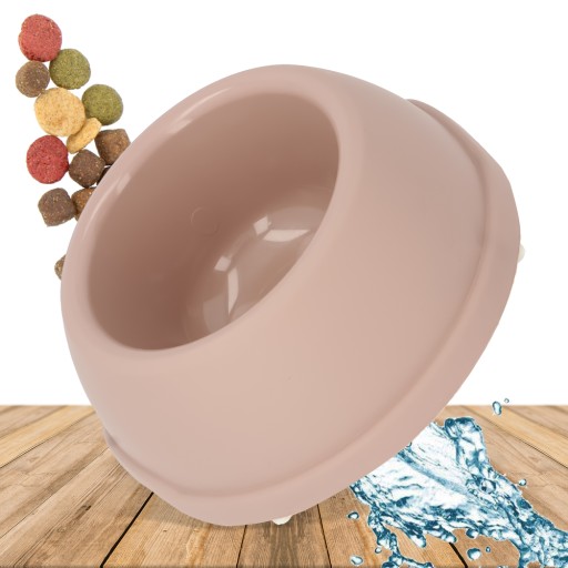 Plastová miska pre psov a mačky XS, 0,25L, béžová, priem 15 cm,