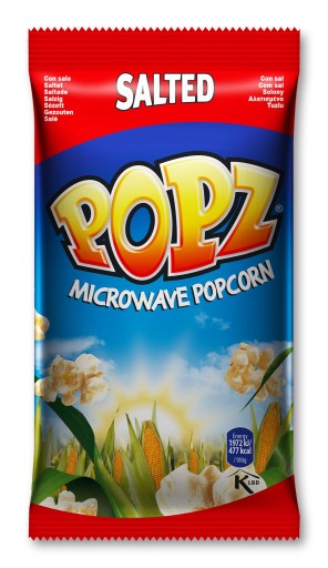 POPZ Popcorn zrno solené na praženie v mikrovlnnej rúre 90g bez lepku