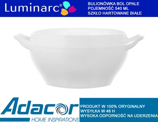 Fľaša bieleho bujónu 540 ml BOL OPAL LUMINARC
