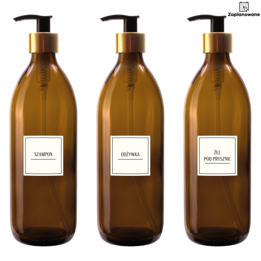 SKLENENÁ FĽAŠA s dávkovacou pumpičkou 500ml 0,5l