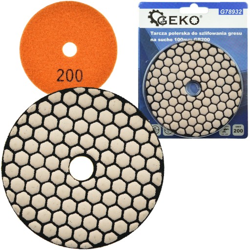 Leštiaci kotúč na suché brúsenie kameniny 100mm GR200 G78932 GEKO