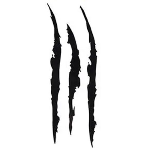 Vinylová nálepka na kapotu FENDER MONSTER CLAWS 22 x 6,5cm