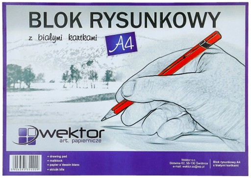 KRESLENIE BLOK A4 ŠKOLSKÝ BIELY VEKTOR 009