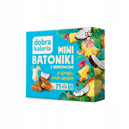 Mini pina colada tyčinky 102g. GOOD CALORIES sladká tyčinka BEZ CUKRU