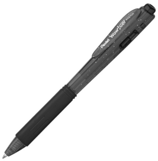 Čierne gélové pero Pentel Wow Gel K437CR