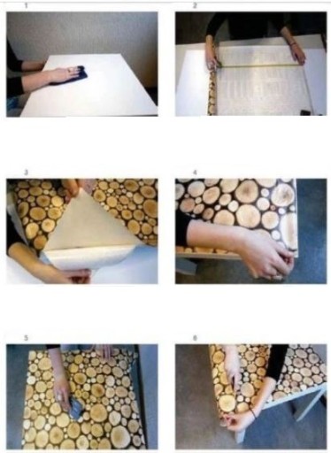 45cm Ozdobná dyha Hnedá IMITÁCIA KOŽE