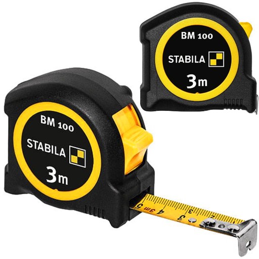 VRECKOVÉ MIERY vysúvacie meracie pásmo OCELOVÝ zámok 16mm STABILA 3m