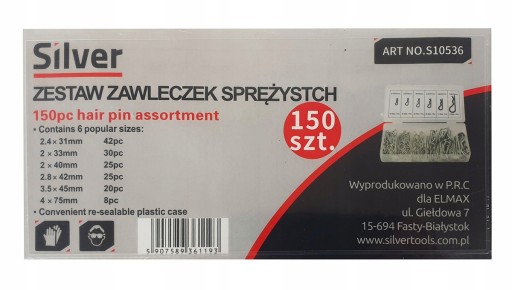 SADA PRUŽINOVÝCH ČEPOV, 150 KS