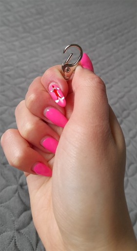 KĽÚČENKA NA RYBIE KRABÍNY 10 mm STRIEBORNÝ NIKEL