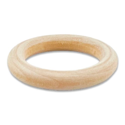 Drevený krúžok FOR MACRAME závesová tyč 49/33mm 1 ks