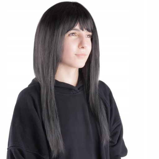 DLHÁ ROVNÁ ČIERNA VLASOVÁ Parochňa S OFINOU 67CM