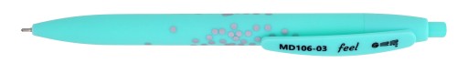 Zasúvacie guľôčkové pero FEEL 0,7 mm s puzdrom Soft-Touch MemoBe, modré