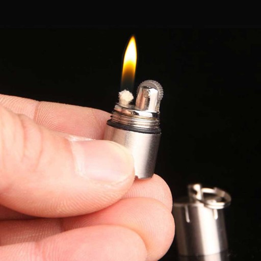 Mini zapaľovač EDC kľúčenka na prežitie kempingového ohňa