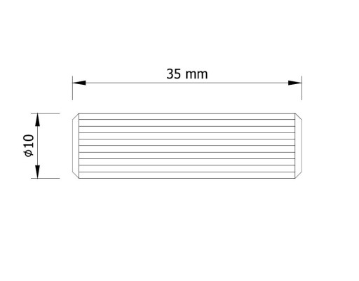 100 x Hmoždinka do nábytku z bukového dreva Ø 10 x 35 mm