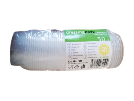 OPÄTOVNE POUŽITEĽNÁ nádoba na omáčku so sebou! BEZ POPLATKU! 50 ml 50 ks.