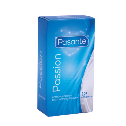 Pasante Passion Rebrované kondómy 12 kusov