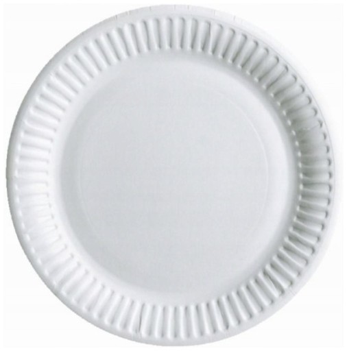 Biele papierové taniere 18cm 8 ks