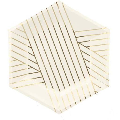 BIELE ZLATÉ PAPIEROVÉ TANIERE 19CM, 6KS
