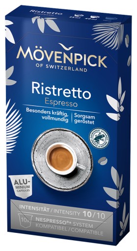 Kapsule pre Nespresso Movenpick Ristretto Espresso 10 ks.