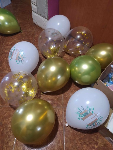 Prijímanie latexové balóniky Sväté prijímanie Eukalyptus IHS Mix 20 kusov