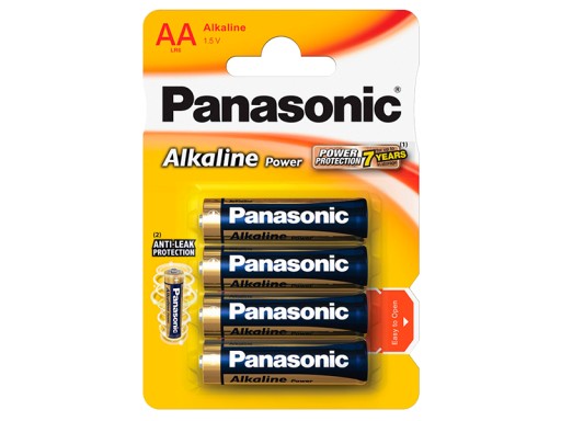 BLISTER 4 ALKAICKÝCH BATÉRIÍ PANASONIC LR6 AA