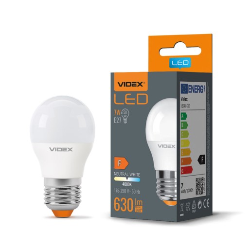 Videx LED žiarovka 7W E27 630lm, neutrálna farba
