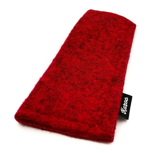 POUZDRO na obal KAZOO red melange - Ručná práca
