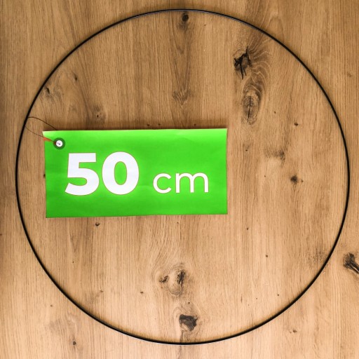 Čierna kovová obruč na lapač snov, 50 cm