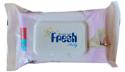 FRESH BABY A72 VLHČENÉ UBÚRKY S Klipom, ŽLTÉ