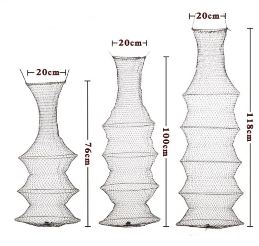 SADZYK RYBÁRSKA SIEŤ 6 KRÚŽKOV V POUZDRI 118cm