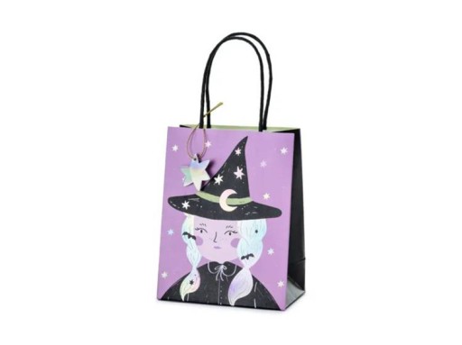 DARČEKOVÁ TAŠKA HALLOWEEN ČAROODEJNICA FIALOVÁ