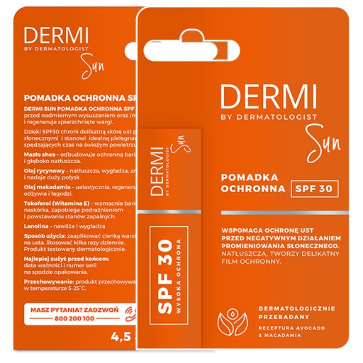 Dermi Sun SPF 30 4,5 g ochranný rúž