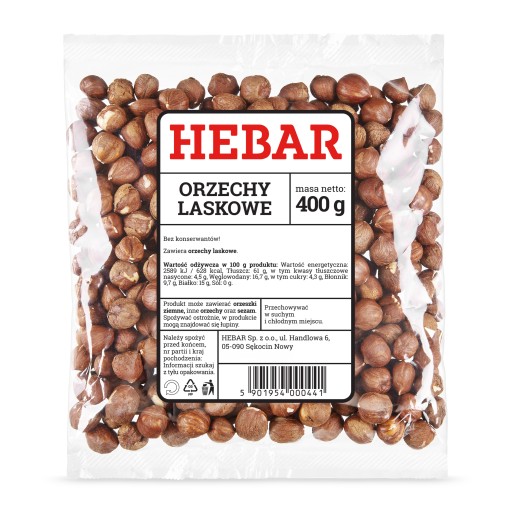 LIESKOVÉ ORIEŠKY 400 G, LÚPANÉ, PRÍRODNÝ HEBAR