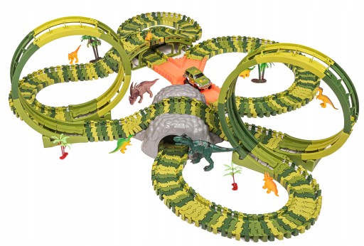 AUTO NA PRETEKÁRSKU DRÁHU DINOSAUR TRAŤ PARK PETLA 260 ks.