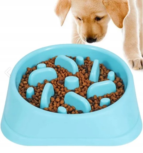 Miska na spomaľovanie krmiva pre psov a mačky, veľká, 20 cm, 800 ml