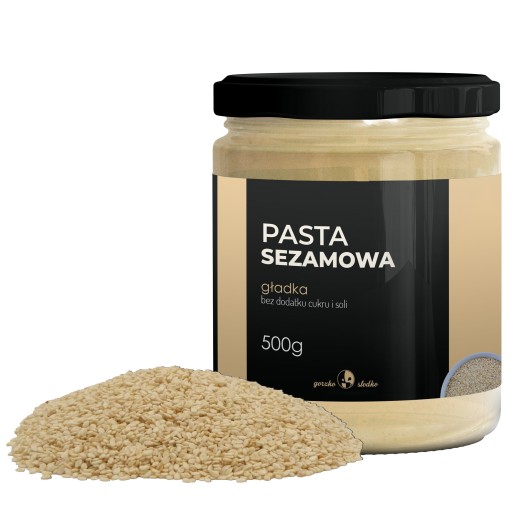 TAHINI SEZAMOVÁ PASTA hladká, bez cukru, bez soli, 500g