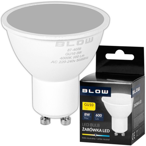 LED ŽIAROVKA SO ZÁVITOM GU10 8W 600 LM NEUTRÁLNA BIELA