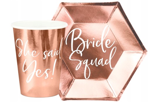 BRIDE SQUAD LADIES taniere na šálky 12 ks